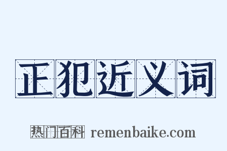正犯近义词是什么意思的图片